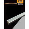 Profilo In Alluminio 2mt Completo Di Strip Led + Cover 12v 7w/mt Al-12v-2025-120