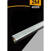 Profilo In Alluminio 2mt Completo Di Strip Led + Cover 12v 7w/mt Al-12v-2025-120