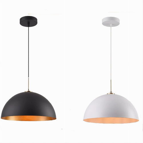 Lampadario A Sospensione Soffitto E27 Paralume Cupola In Ferro Elegante Ip20 B92