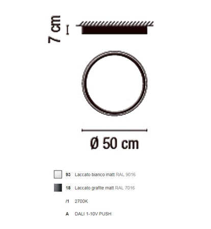 Vibia Up 50 cm Lampada da soffitto
