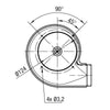 Estrattore - aspiratore fumi RLH120/3800-3038 stufe a pellet 14706024
