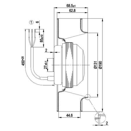 Ventilatore centrifugo R4S190-AC04-05 stufe a pellet 14706076