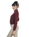 Timberly - Bomber Donna Bordeaux in vera pelle camoscio