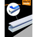 10 PZ PROFILI CANALINA PASSACAVI CON BIADESIVO IN PVC COLORE BIANCO 2 MT 10X10MM