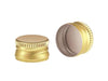TAPPO A VITE PREFILETTATO IN METALLO PER DAME COLORE ORO - mm.35 - PZ 10