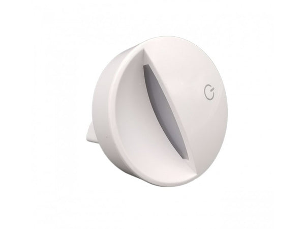 Lampada Notturna Con Spina Accensione Touch Punto Luce Led Tonda Bianco Xgcmd-001