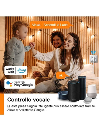 Presa Intelligente Wifi Spina Wireless Monitoraggio Energetico Smart Plug Zy-oyd-y