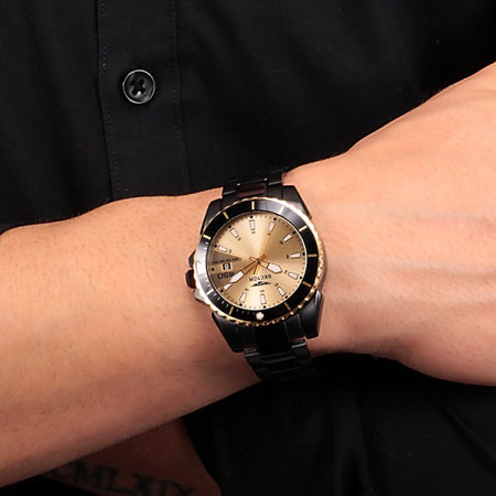 Orologio SECTOR uomo 450 data acciaio nero / gold