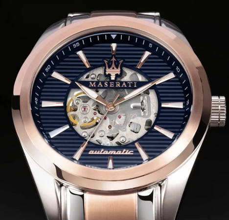 Orologio MASERATI uomo Traguardo Automatico bicolore / blu