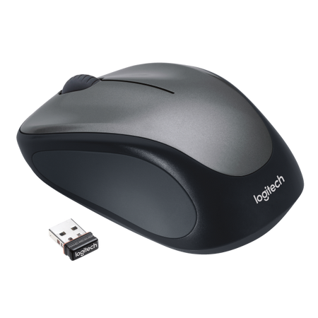 Mouse Cordless Logitech M235 - Micro ricevitore Wireless - 3 tasti - Wireless senza fili - Silver/Nero (910-002201)