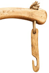 Biscottini Giogo lampadario in legno massello di tiglio finitura naturale .Made in Italy