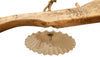Biscottini Giogo lampadario in legno massello di tiglio finitura naturale .Made in Italy