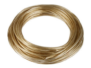 CAVETTO ACCIAIO OTTONATO RIVESTITO IN PVC TRASPARENTE mm. 8 - mt. 100