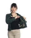 Zara Bis - Giacca Donna Verde in vero Camoscio