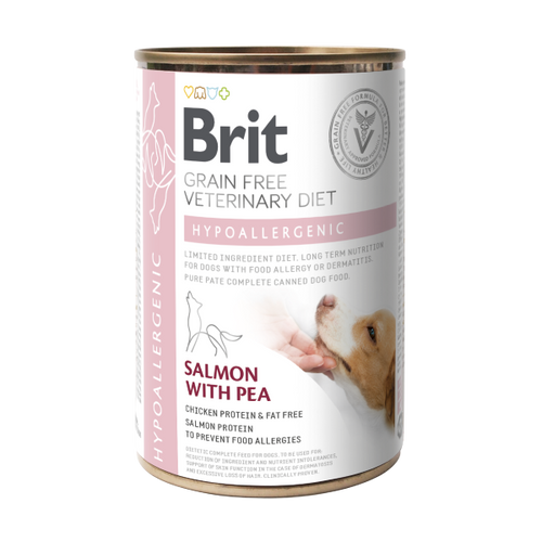 Brit Vet Diet Hypoallergenic paté grain-free cani adulti 400 gr