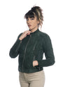 Zara Bis - Giacca Donna Verde in vero Camoscio