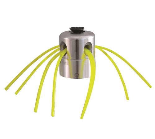 TESTINA PER DECESPUGLIATORE UNIVERSALE IN ALLUMINIO 8 FILI a 4 fori,