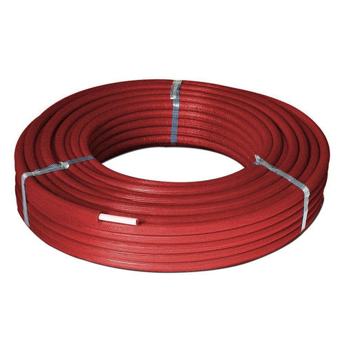 Tubo multistrato bianco rivestito rosso per acqua 16x2,0mm - 1mt