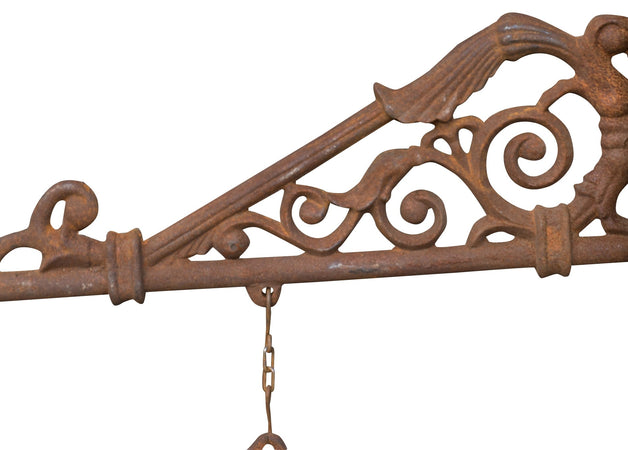 Biscottini Insegna a parete in fusione di ghisa finitura ruggine naturale L70xPR12xH85 cm