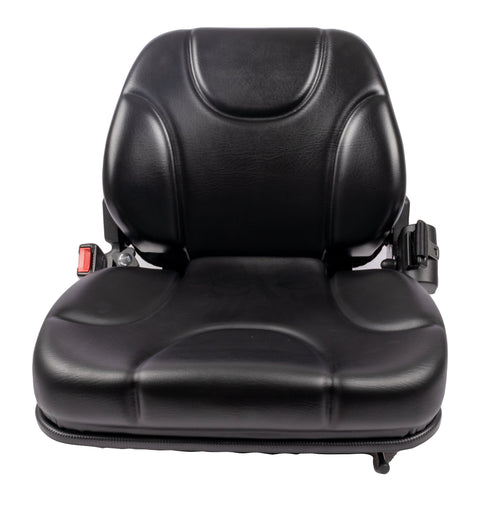 Sedile MUL020MA in sky nero con sospensione meccanica microswitch e cintura