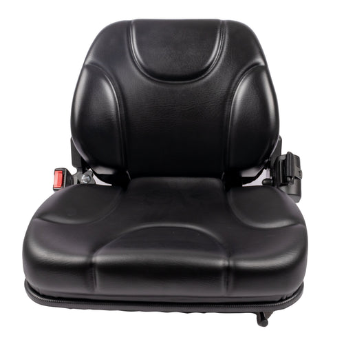 Sedile MUL020MA in sky nero con sospensione meccanica microswitch e cintura