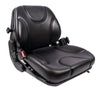 Sedile MUL020MA in sky nero con sospensione meccanica microswitch e cintura