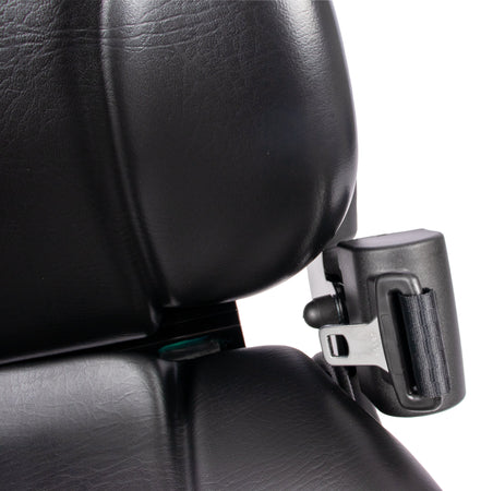 Sedile MUL020MA in sky nero con sospensione meccanica microswitch e cintura