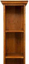 Biscottini Piccola libreria in legno massello di tiglio finitura noce L40xPR30xH196 cm. Made in Italy