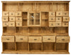 Biscottini Mobile farmacia in legno massello di tiglio finitura naturale L284xPR40xH220 cm . Made in Italy