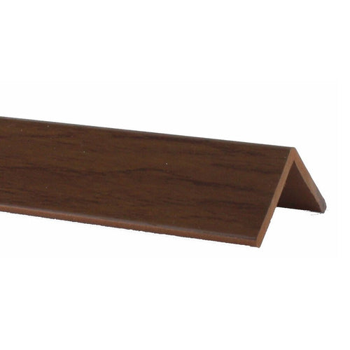 Paraspigolo 25 x 25mm in pvc colore noce da 3mt