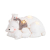 Orso siberiano con cuccioli in polvere di gesso con led decorazione natalizia per interno