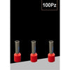 Confezione 100 Pz Tubetto Capicorda Isolato Per Cavi 10mm² Terminale 12mm E10-12