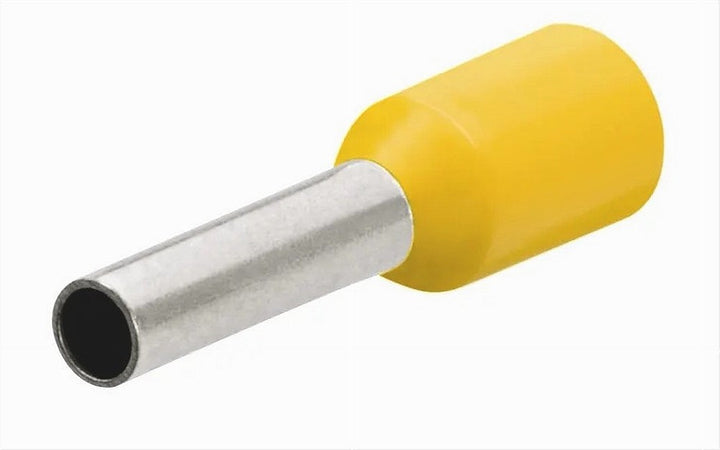 Confezione 100 Pz Tubetto Capicorda Isolato Per Cavi 10mm² Terminale 12mm E10-12
