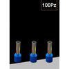 Confezione 100pz Tubetto Capicorda Isolato Per Cavi 1.5mm² Terminale Da 8mm E1508