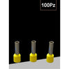 Confezione 100pz Tubetto Capicorda Isolato Per Cavi 1.5mm² Terminale Da 8mm E1508