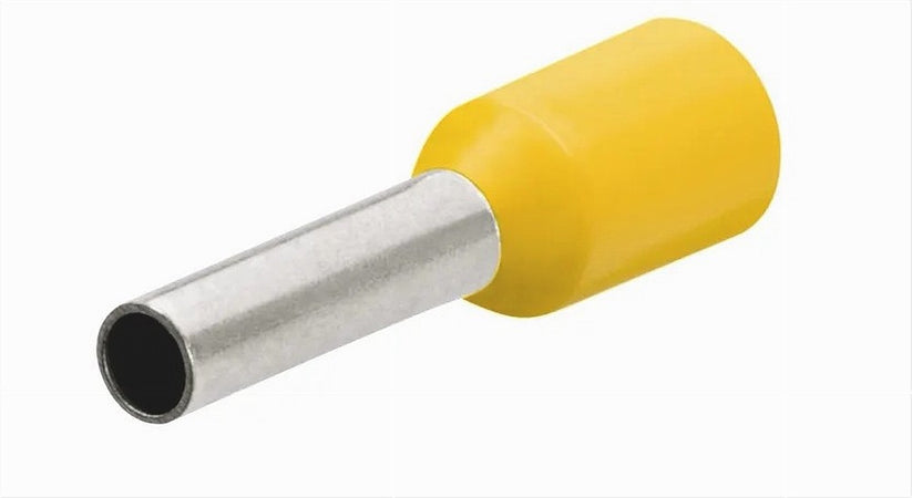 Confezione 100pz Tubetto Capicorda Isolato Per Cavi 1.5mm² Terminale Da 8mm E1508