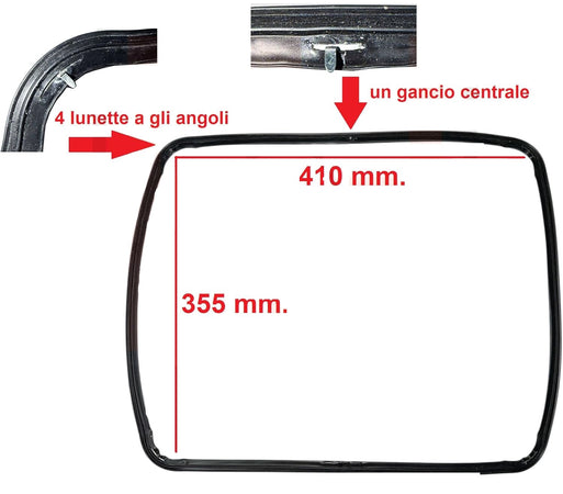 GUARNIZIONE 5 GANCI PER PORTA FORNO IGNIS WHIRLPOOL 480121101444 ORIGINALE