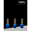 Confezione 100 Pz Tubetto Capicorda Isolato Per Cavi 16mm² Terminale 12mm E16-12