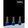 Confezione 100pz Tubetto Capicorda Isolato Per Cavi Da 2.5mm² Terminale 8mm E2508