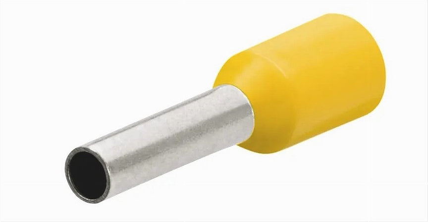 Confezione 100pz Tubetto Capicorda Isolato Per Cavi Da 2.5mm² Terminale 8mm E2508