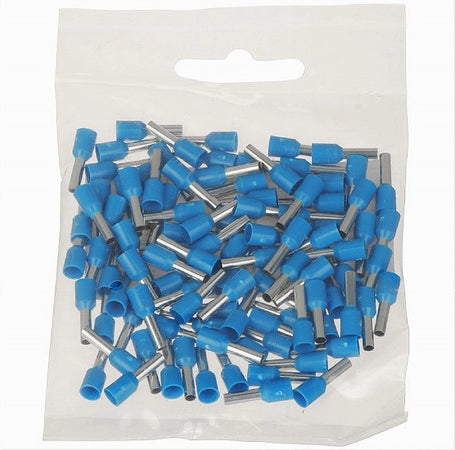 Confezione 100pz Tubetto Capicorda Isolato Per Cavi Da 2.5mm² Terminale 8mm E2508