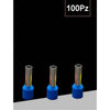 Confezione 100 Pz Tubetto Capicorda Isolato Per Cavi 6 Mm² Terminale 12 Mm E6012