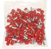 Confezione 100 Pz Tubetto Capicorda Isolato Per Cavi 6 Mm² Terminale 12 Mm E6012