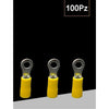 Set 100 Pz Capicorda Terminale Ad Occhiello Isolato Per Cavi 0.5-1.5mm² Rv1.25-4
