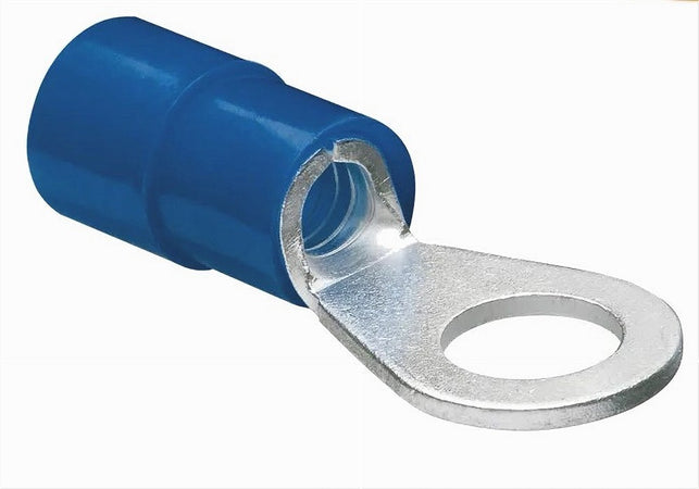 Set 100 Pz Capicorda Terminale Ad Occhiello Isolato Per Cavi 0.5-1.5mm² Rv1.25-4