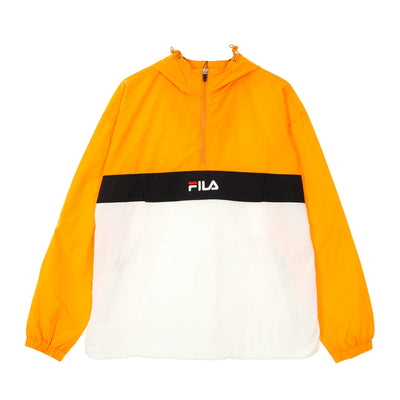 FILA Giacca a Vento Infilabile Uomo Elmo Woven Anorak Flame Orange/bright White/black da uomo
