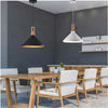 Lampadario A Sospensione Stile Industriale Lampada Pendente E27 Nero Bianco A92