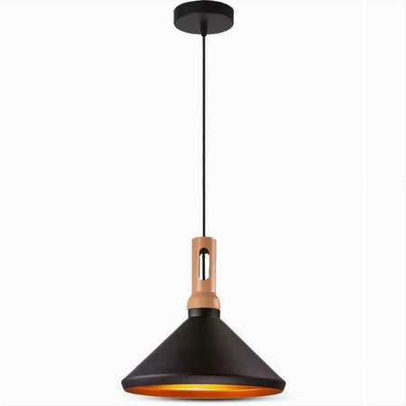 Lampadario A Sospensione Stile Industriale Lampada Pendente E27 Nero Bianco A92
