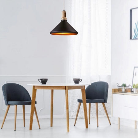 Lampadario A Sospensione Stile Industriale Lampada Pendente E27 Nero Bianco A92
