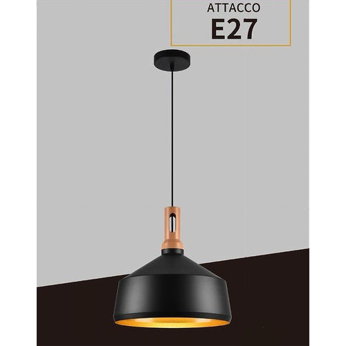 Lampadario A Sospensione Stile Industriale In Metallo Pendente A Coppa E27 A93